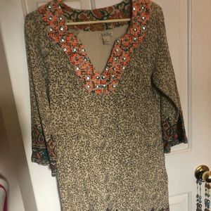 Lucky Brand Aztec Style Tunic Size Small